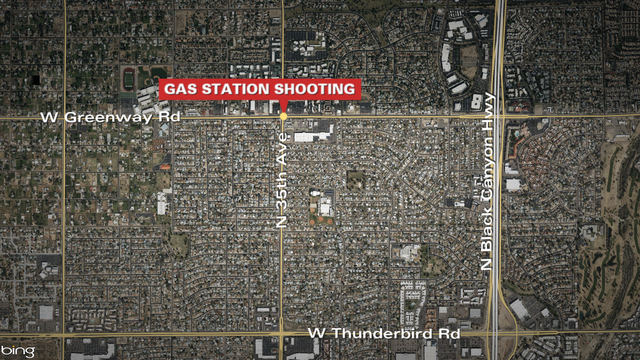 Man injured in Phoenix gas station shooting, suspect sought