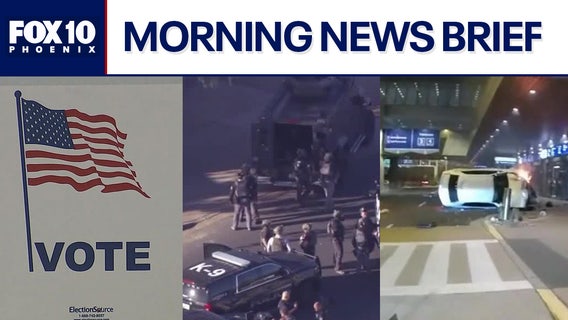 2025 Arizona election results; police chase ends in fiery crash at Sky Harbor Airport l Morning News Brief