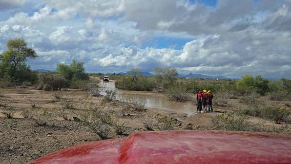 2 rescued in Tonopah after vehicle stalls in floodwater