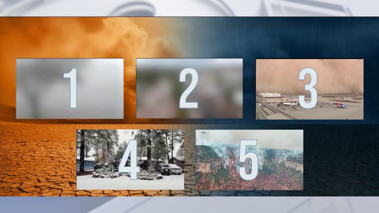 Top 5 Arizona weather events of 2025