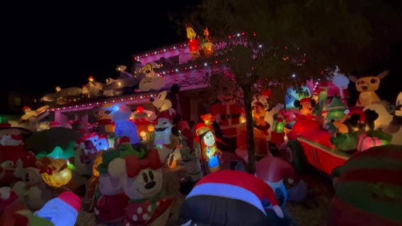 The more the merrier: Goodyear home's yard filled with holiday inflatables