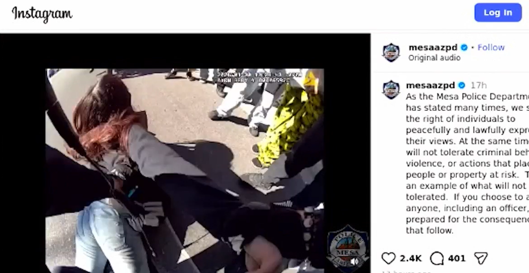 Mesa junior high student detained during ICE protest after throwing water bottle at officer