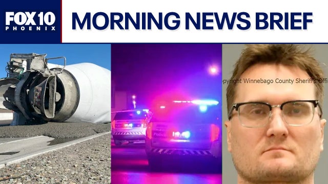 Cement mixer crash shuts down Valley freeway; brothers involved in deadly stabbing l Morning News Brief