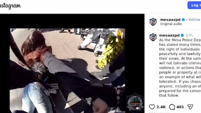 Mesa junior high student detained during ICE protest after throwing water bottle at officer