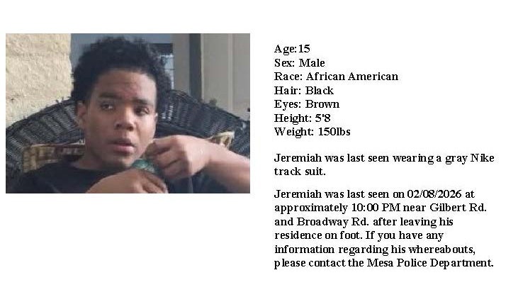 Arizona missing persons cases - 2026