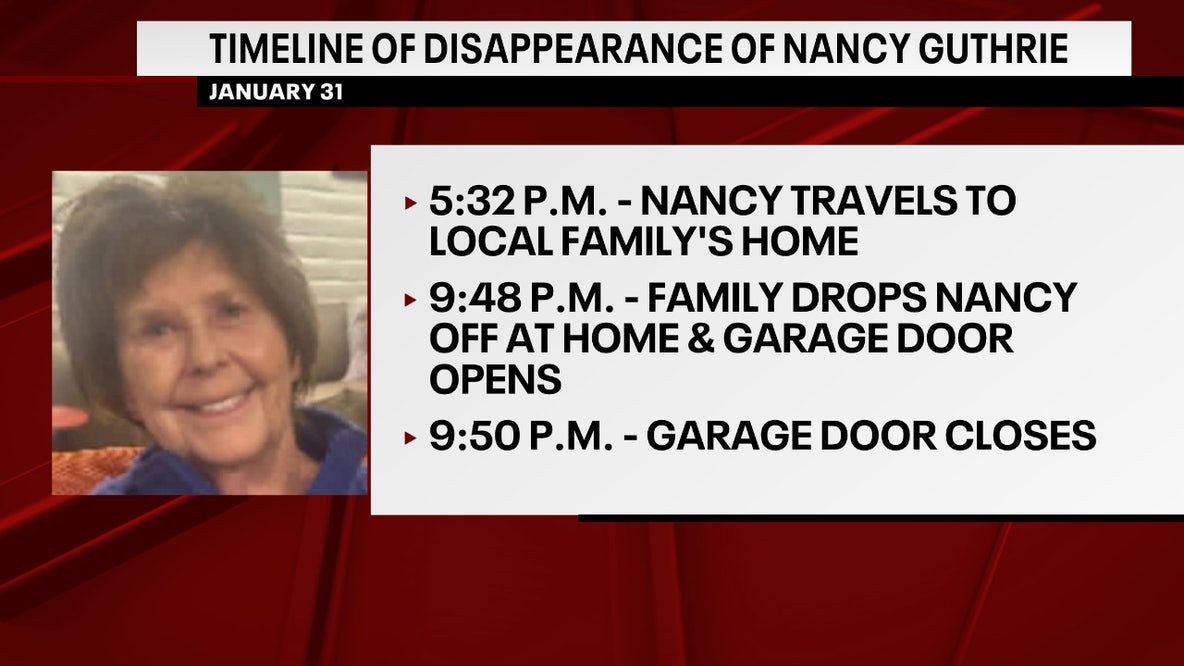 Nancy Guthrie: Timeline of disappearance released by Arizona sheriff