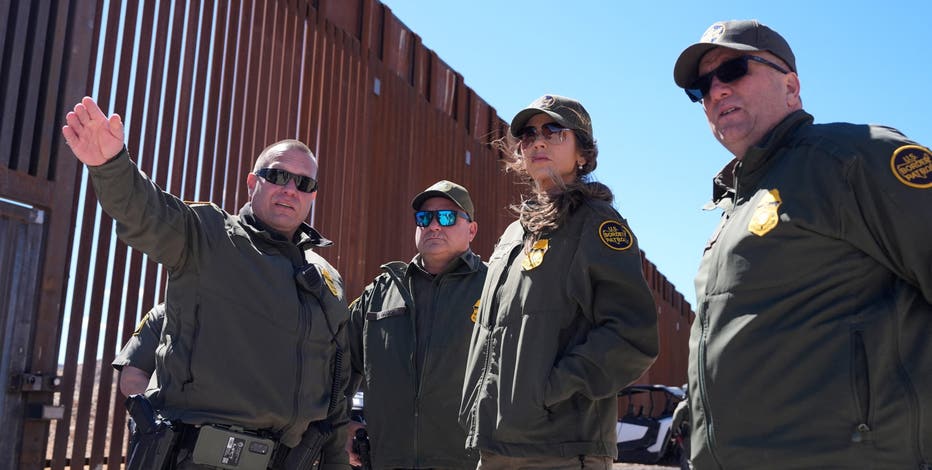 DHS Secretary Kristi Noem visits U.S.-Mexico border during Arizona trip