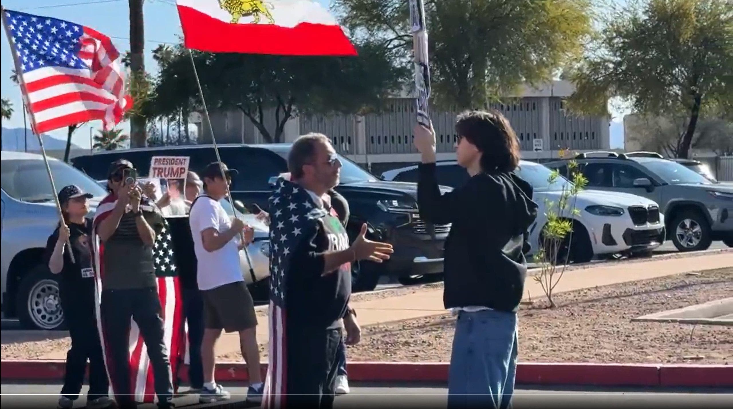 Protesters clash at Arizona Capitol over U.S. actions in Iran