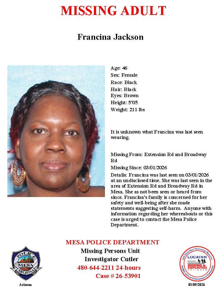 Arizona missing persons cases - 2026