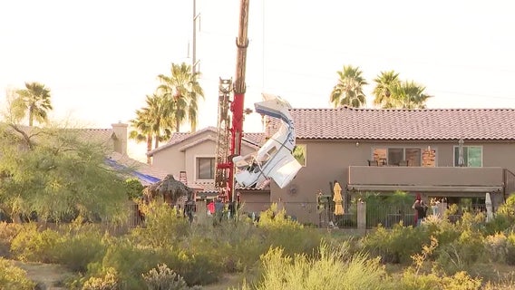 Plane wreckage removed from north Phoenix home following crash