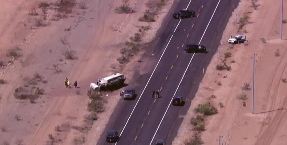 Dump truck crash shuts down State Route 74 near Lake Pleasant