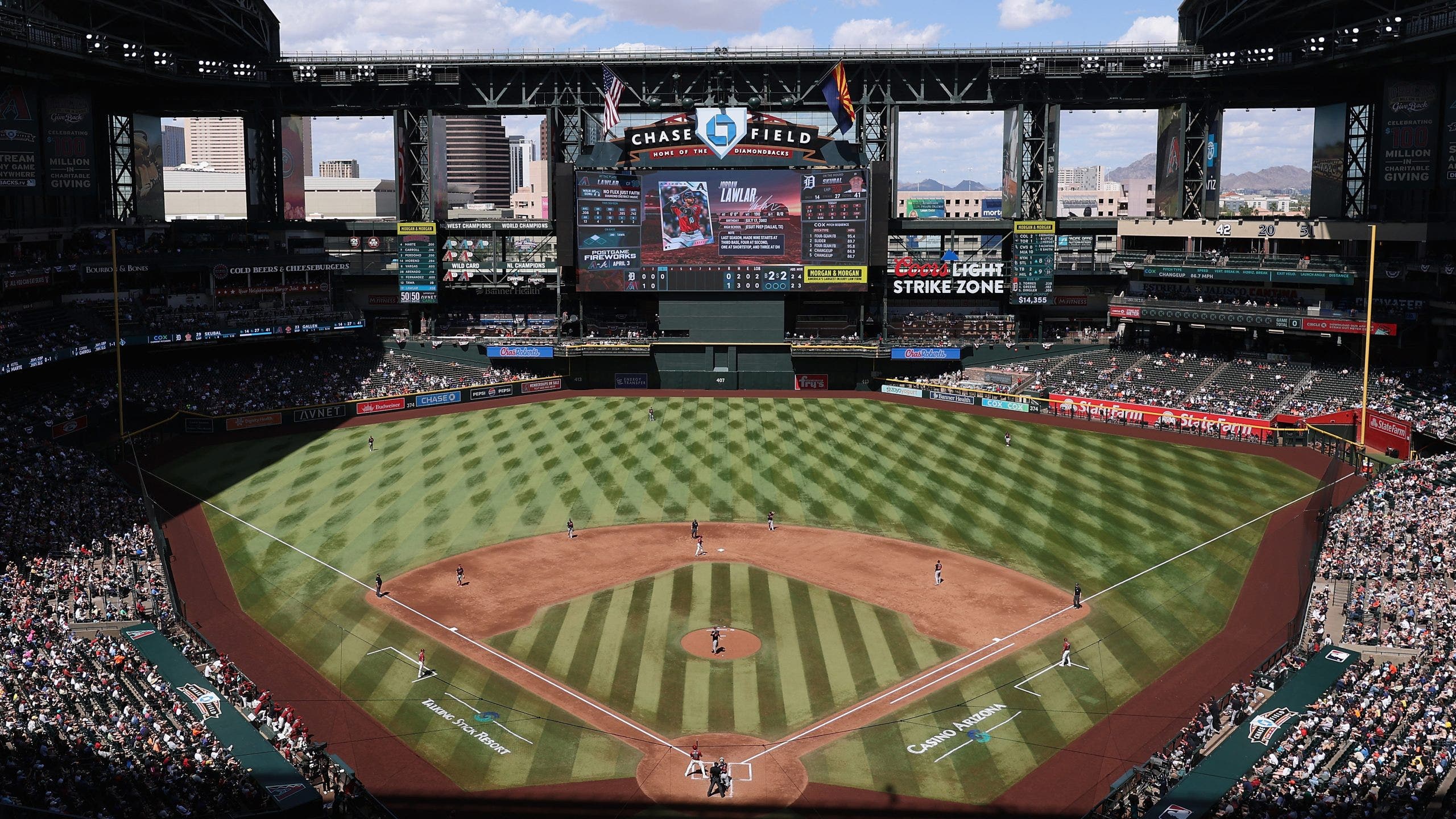 Man hospitalized after falling from second floor at Chase Field: MCSO