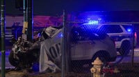 1 dead after car slams into pole, bursts into flames in South Phoenix