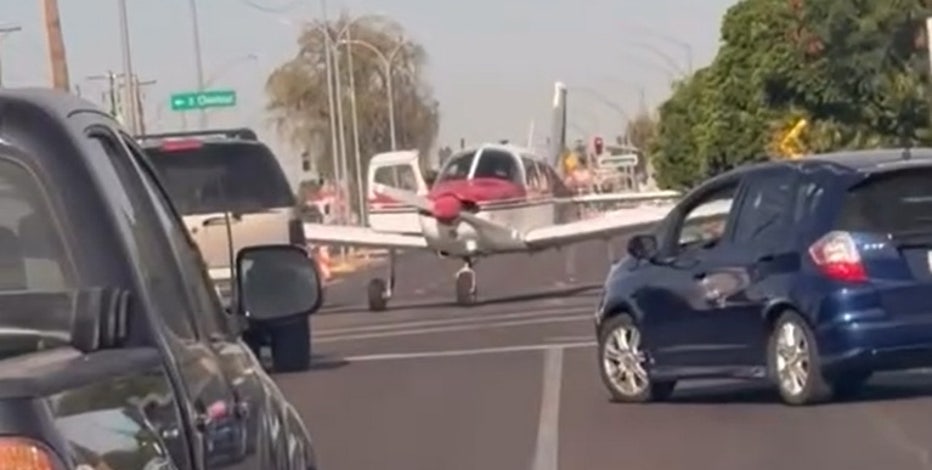 Plane makes emergency landing on canal bank near Mesa intersection