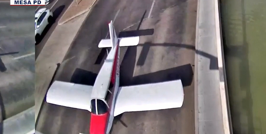 Plane makes emergency landing on canal bank near Mesa intersection