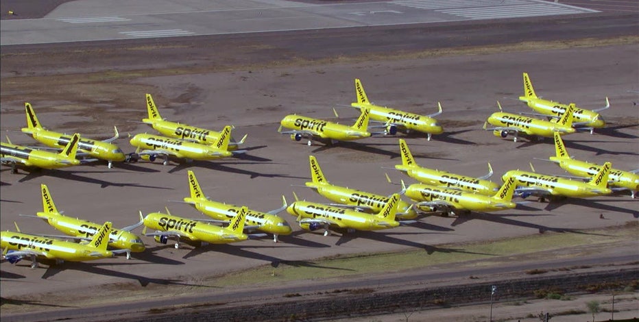 Spirit Airlines planes repossessed, stored at Arizona airports following company's collapse