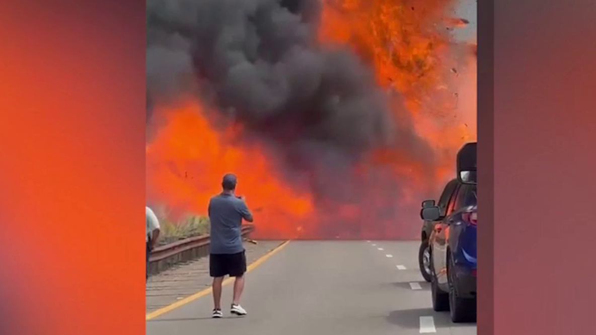 Car explosion caught on camera, sparking the Round Valley Fire