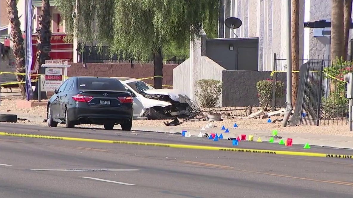 Pedestrian killed, driver hurt in early morning Phoenix hit-and-run