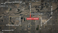 PD: Woman dies after car hits debris, rolls over in Phoenix