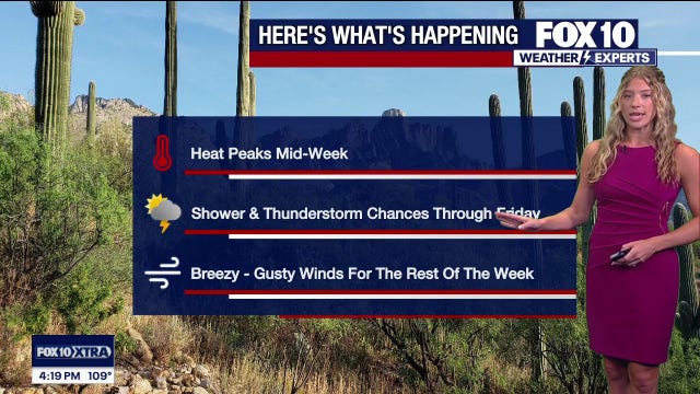 Arizona weather forecast: Phoenix temps to surpass 110 degrees with rising humidity