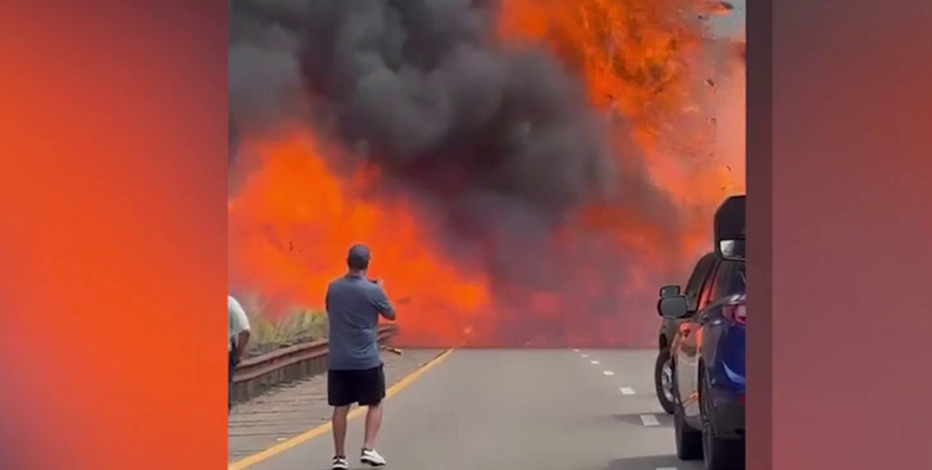 Car explosion caught on camera, sparking the Round Valley Fire