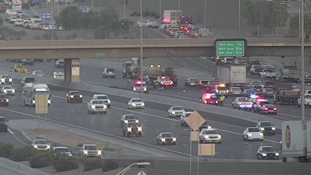 I-10 crash: Traffic backed up for miles in west Phoenix