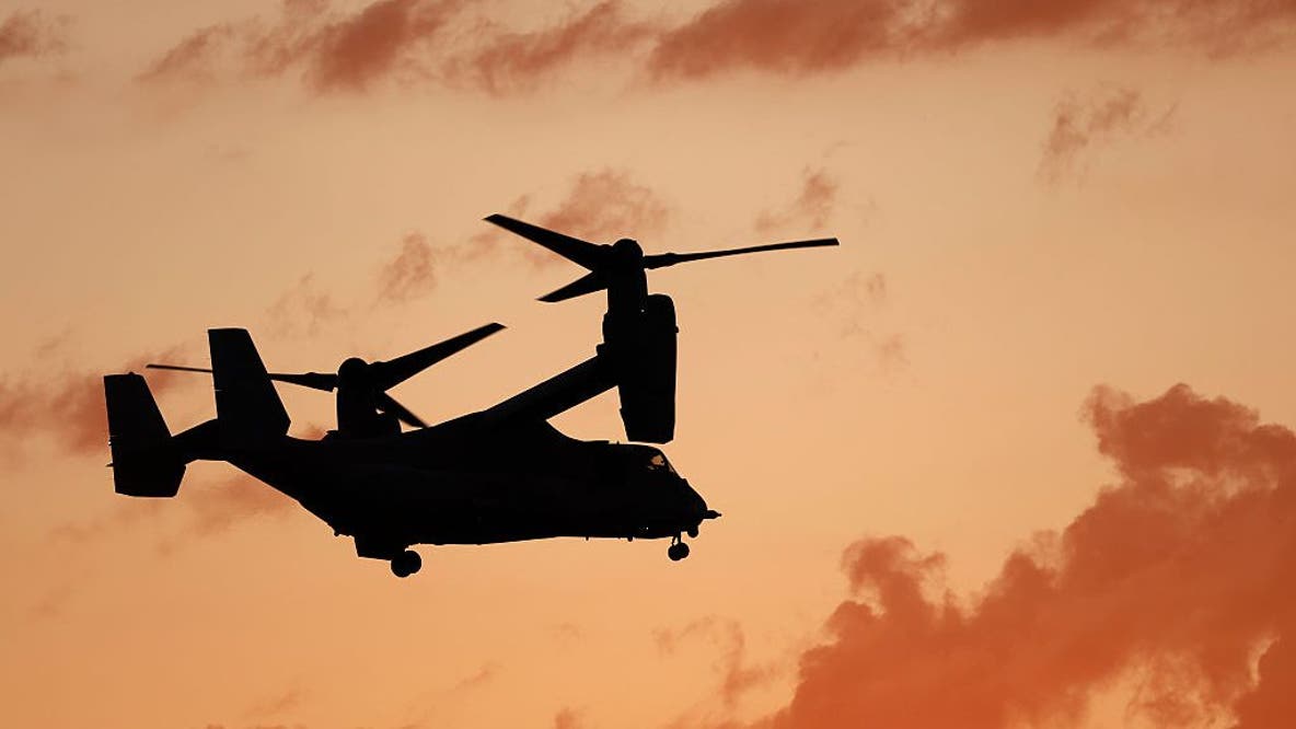 Air Force V-22 Osprey catches fire at Mesa Gateway Airport