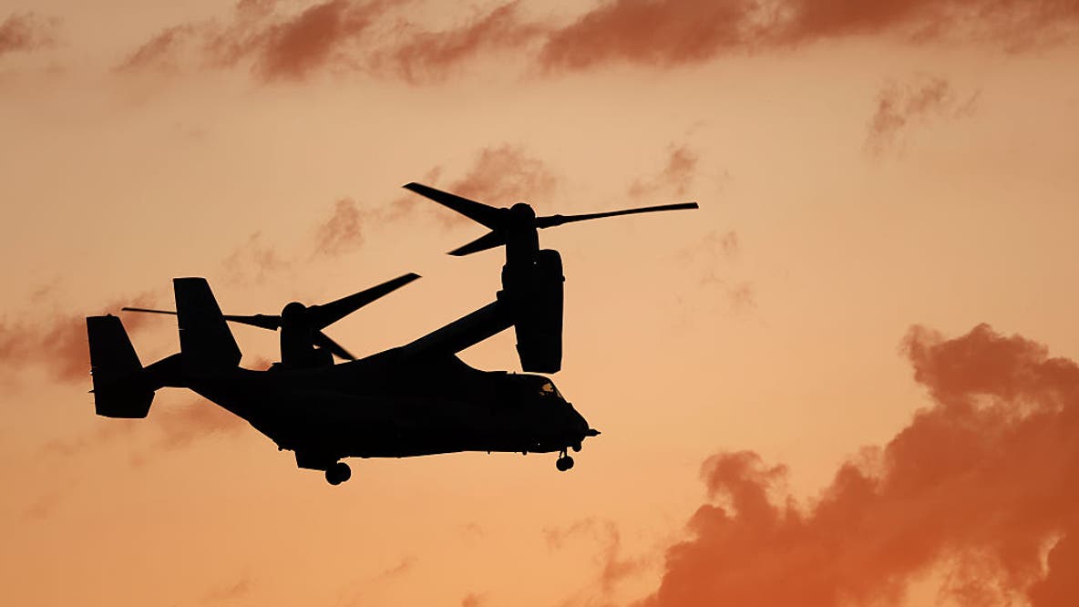 Air Force V-22 Osprey catches fire at Mesa Gateway Airport