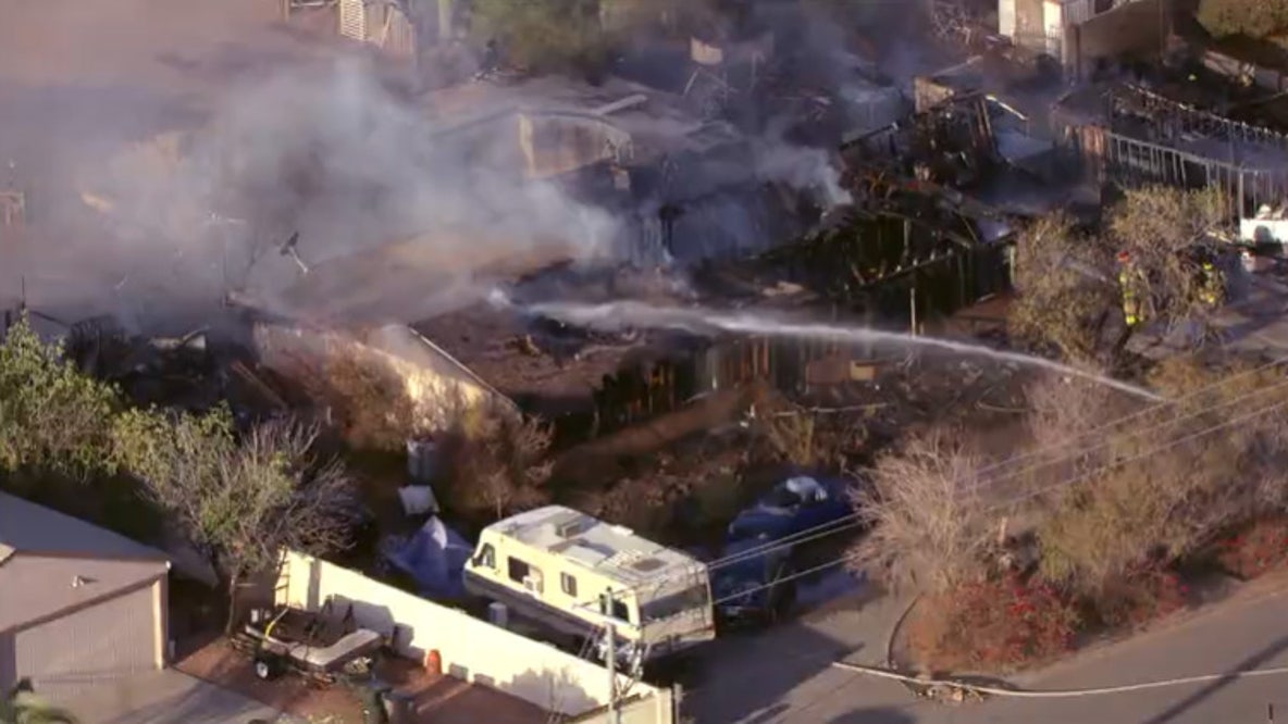 Large fire destroys Peoria home