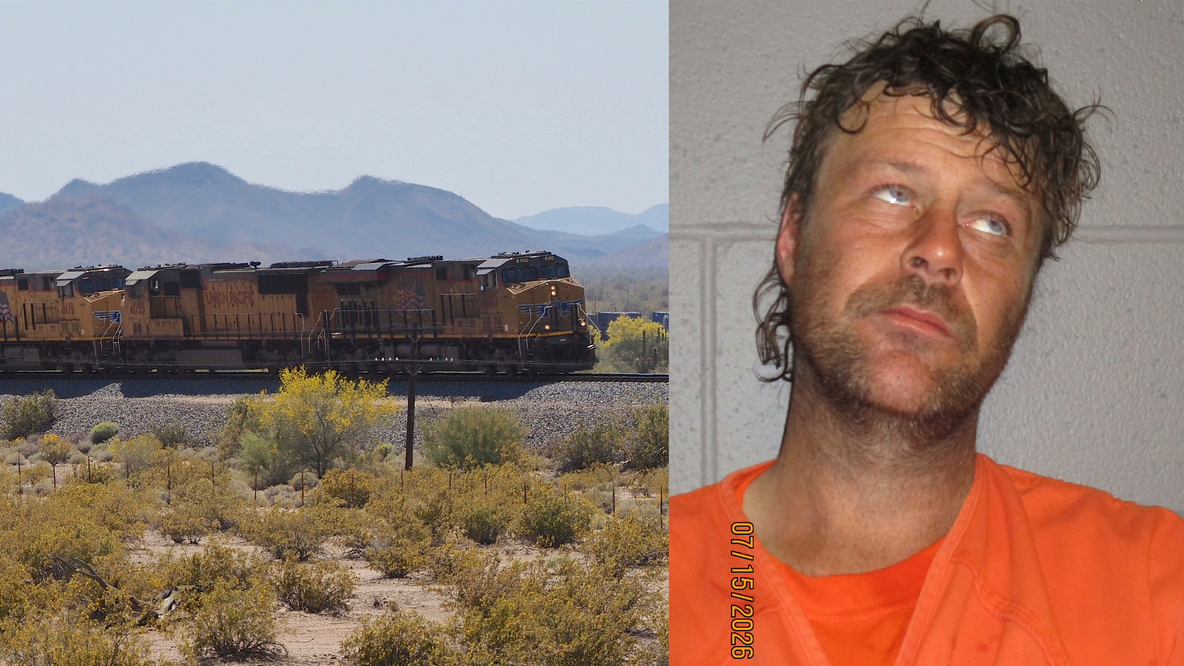 Naked Arizona man arrested after 'surfing' on top of moving train in Colorado, deputies say