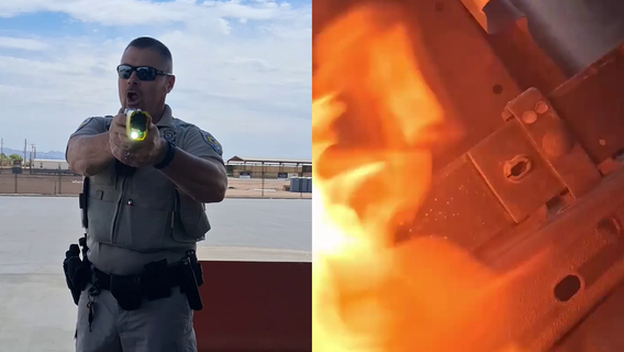 He called a federal officer a name at a gas station. Seconds later, he was on fire