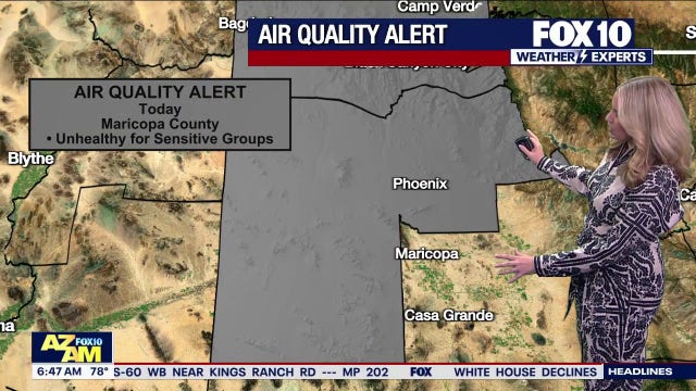 Arizona weather forecast: Air quality alerts issued for multiple counties