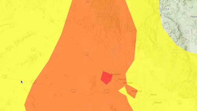 Poor air quality reported across Phoenix, surrounding Arizona cities, EPA warns
