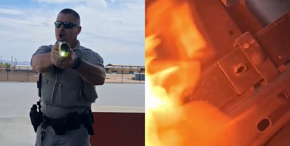 He called a federal officer a name at a gas station. Seconds later, he was on fire