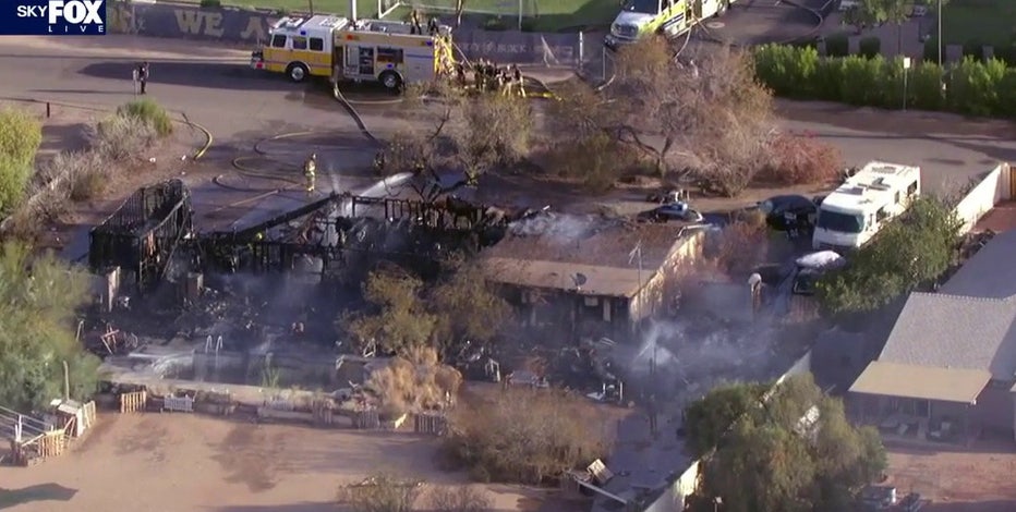 Large 'suspicious' fire destroys Peoria home