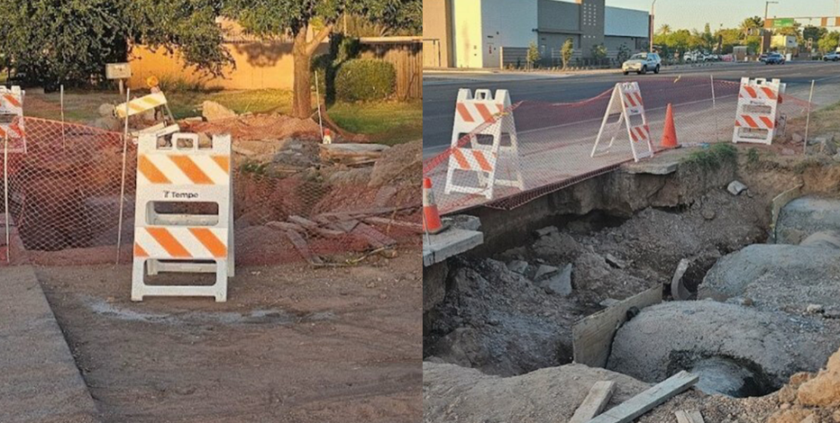 Tempe neighbors demand fix after irrigation pipe damaged during plaza construction