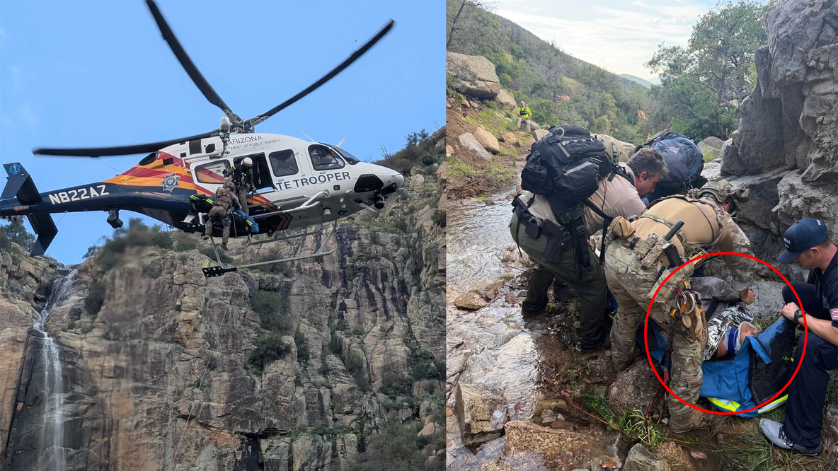 Helicopter hoist rescues 15-year-old critically injured after plummeting 30 feet at Arizona waterfall