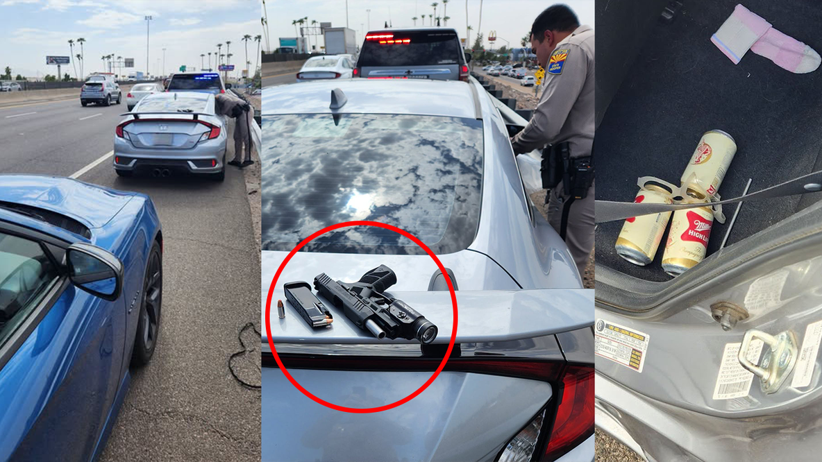 'I could have outrun you': Reckless driver with loaded gun, beer taunts trooper after I-17 stop