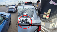 Driver with gun and beer taunts, tailgates trooper