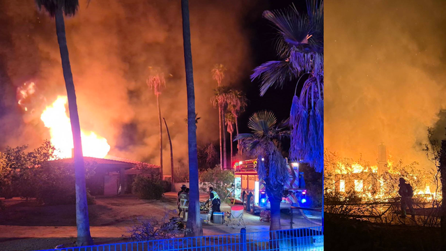 Massive blaze destroys Pinal County guest house—leaving firefighter hospitalized, 2 more with heat exhaustion