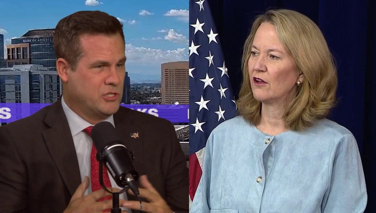 Warren Petersen (left) and Kris Mayes (right)