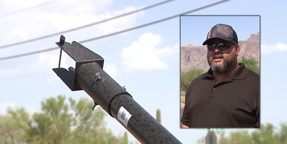 Arizona man uses truck to bend flock camera in Apache Junction