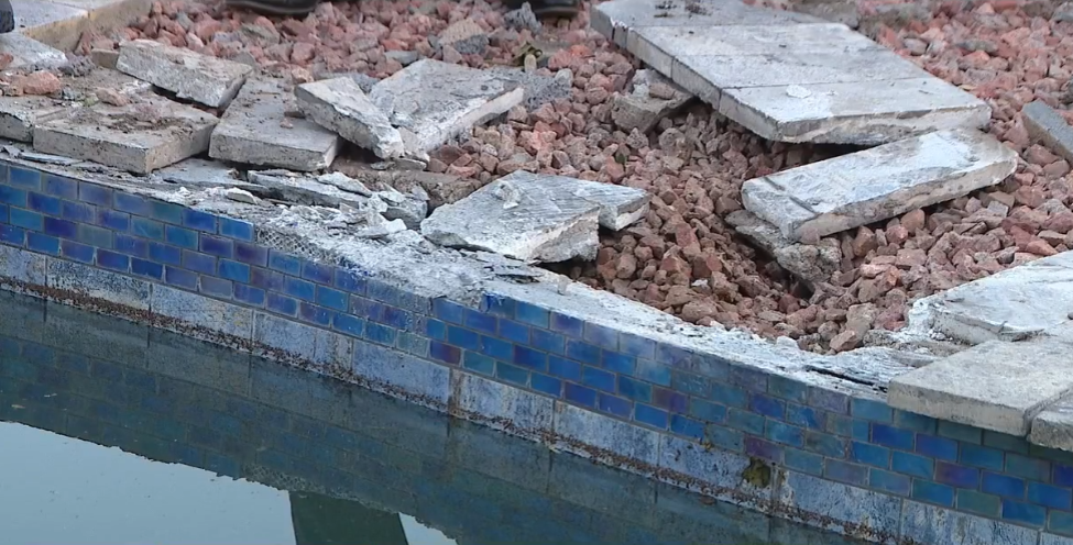 Suspected impaired driver crashes truck into Gilbert backyard pool