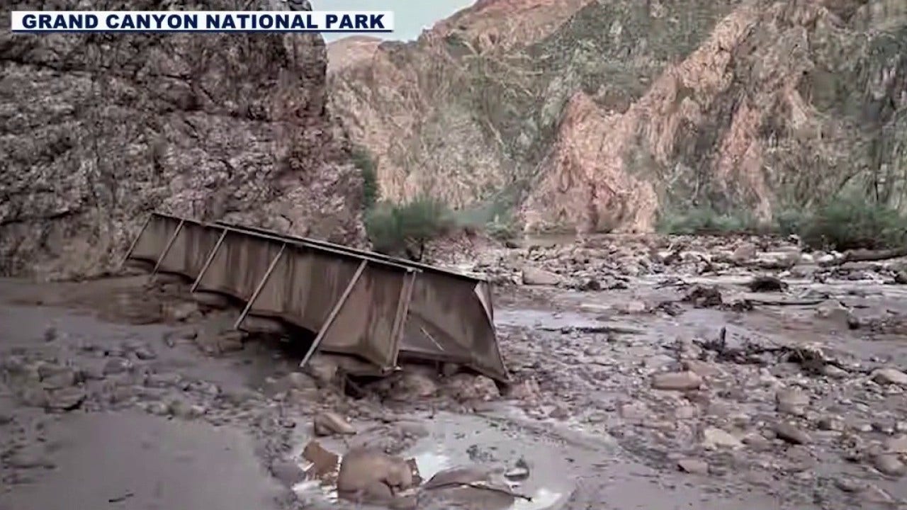 Two dead in Grand Canyon flash flooding as damaged water supply cancels overnight stays