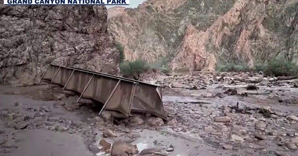 Two dead in Grand Canyon flash flooding as damaged water supply cancels overnight stays
