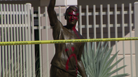 Charlie Kirk memorial statue vandalized at TPUSA headquarters with red spray paint