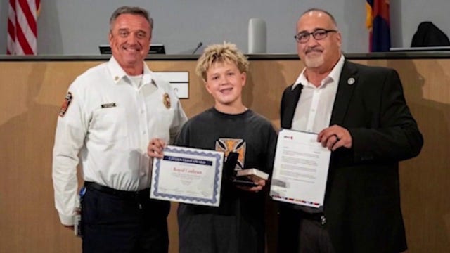 Gilbert teen honored after saving woman wandering in 106-degree heat