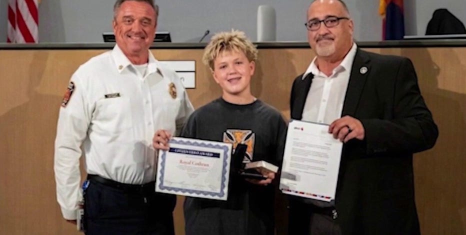 Gilbert teen honored after saving woman wandering in 106-degree heat