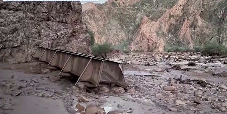 Two dead in Grand Canyon flash flooding as damaged water supply cancels overnight stays