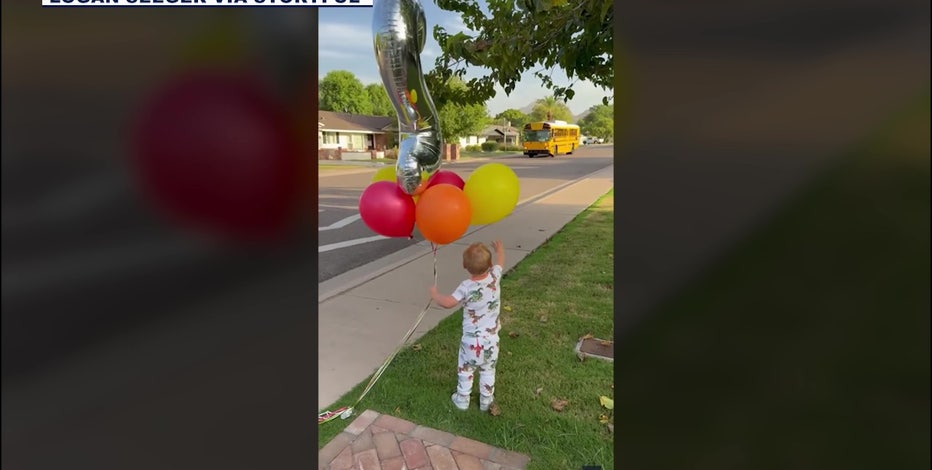 Students on school bus serenade Arizona toddler for his 2nd birthday